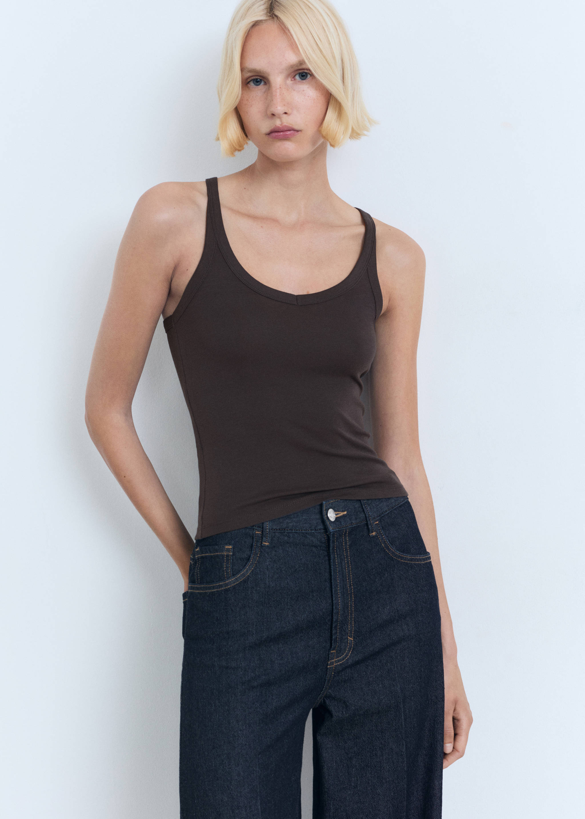 Cotton top with straps - Medium plane