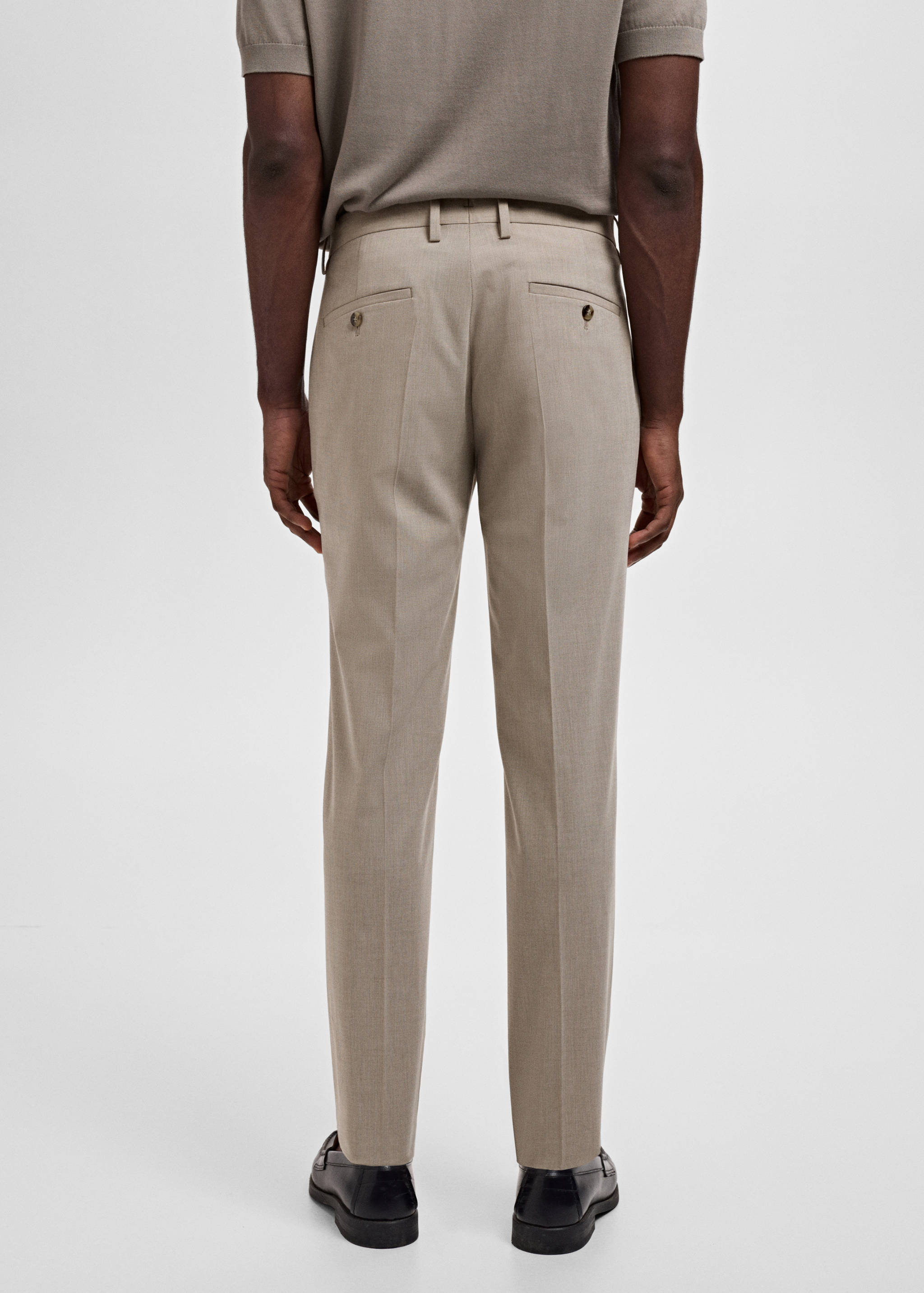 Stretch fabric super slim-fit suit trousers - Reverse of the article