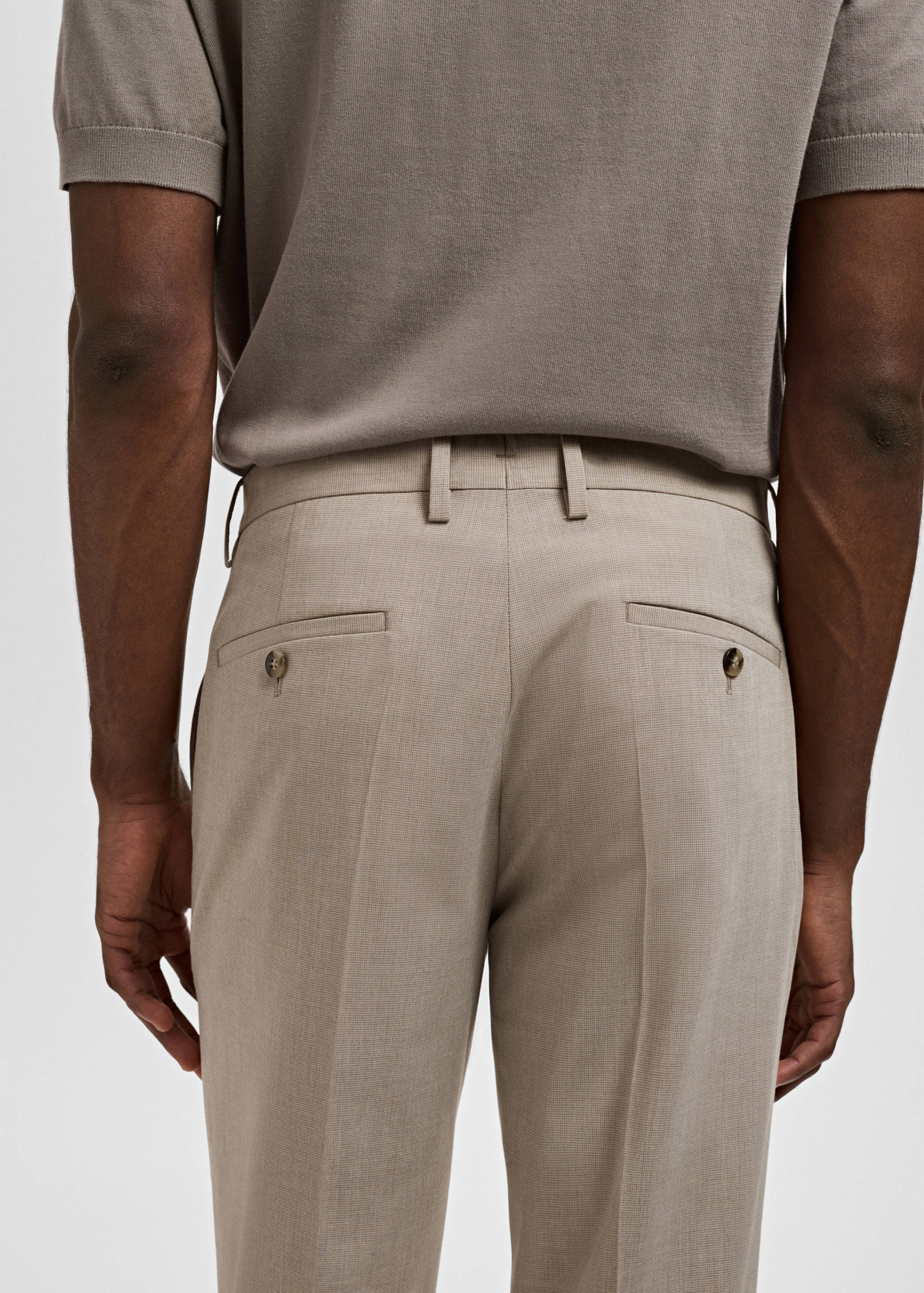 Stretch fabric super slim-fit suit trousers - Details of the article 6