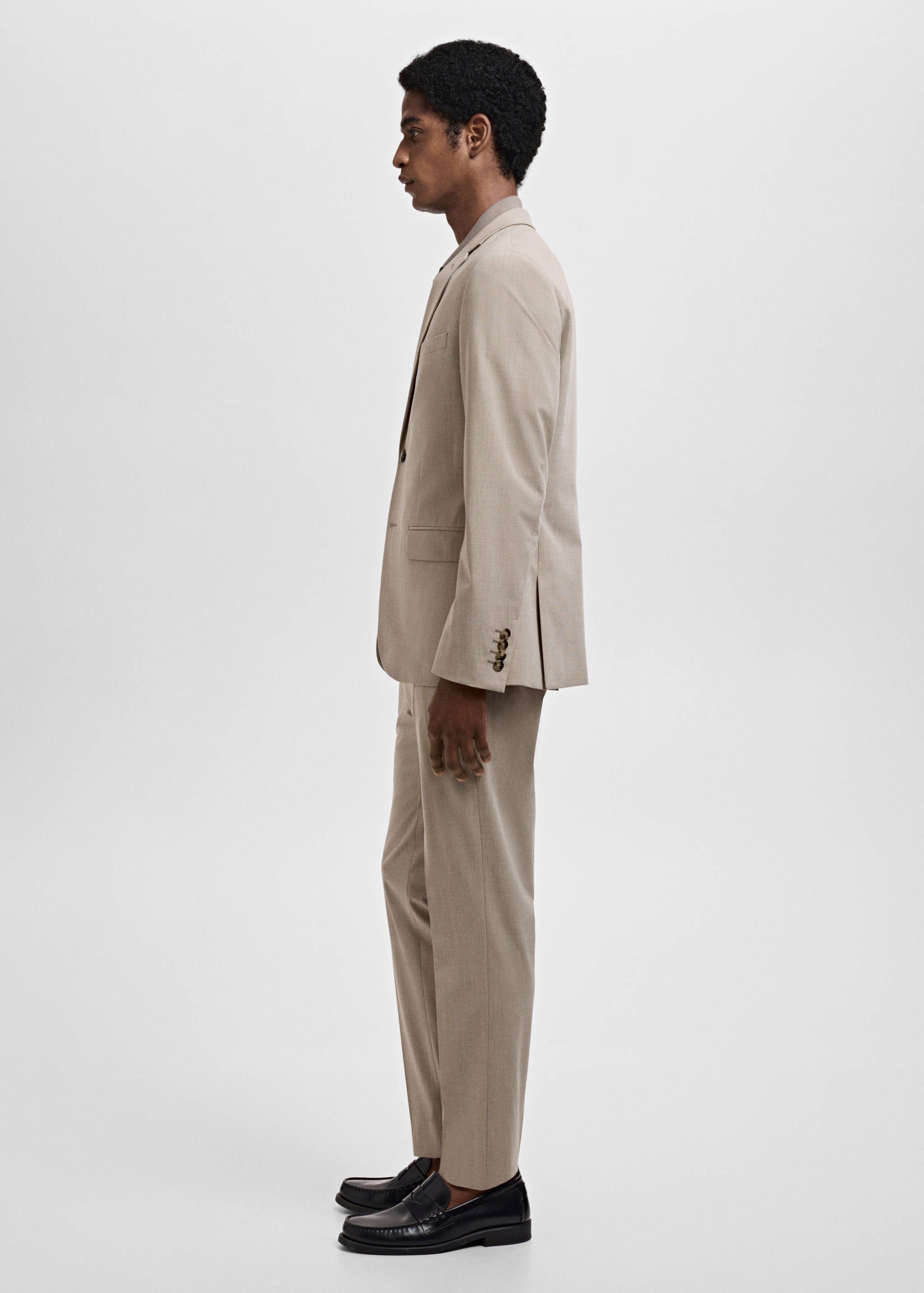 Stretch fabric super slim-fit suit trousers - Details of the article 2