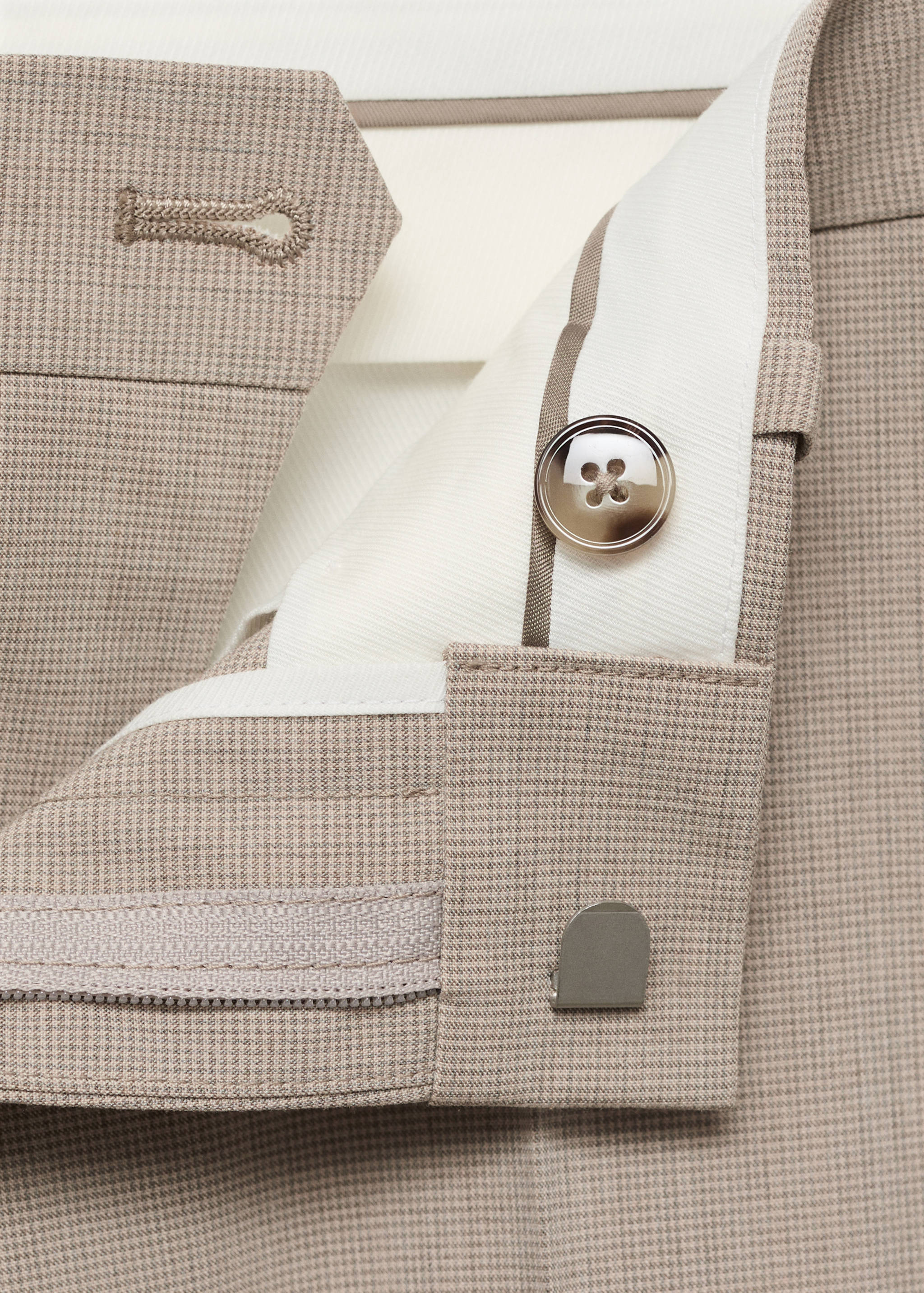 Stretch fabric super slim-fit suit trousers - Details of the article 8