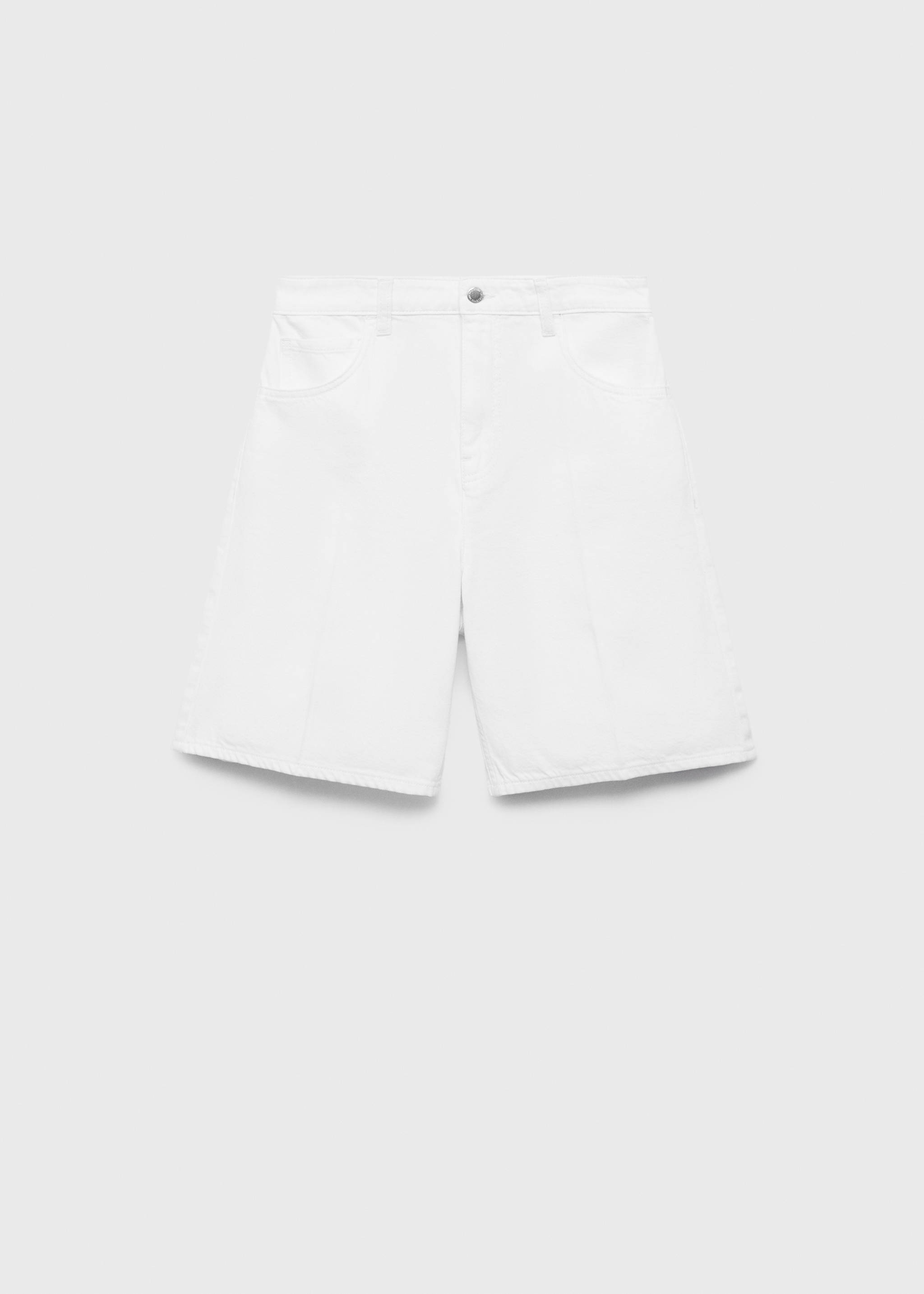 Bermudas denim rectas tiro alto - Artículo sin modelo