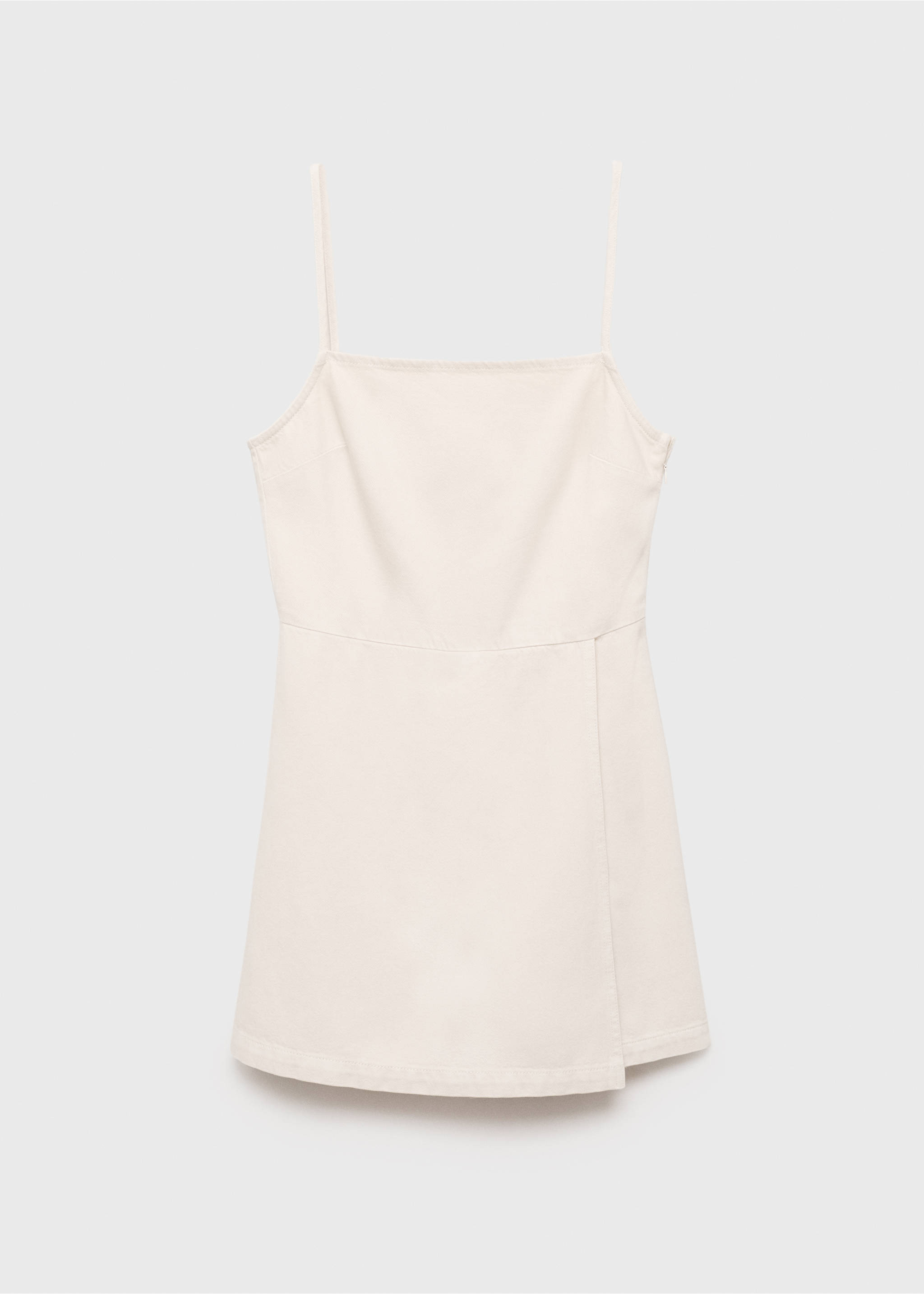 Denim pinafore - Article without model, White. Ref: 17051198-00.