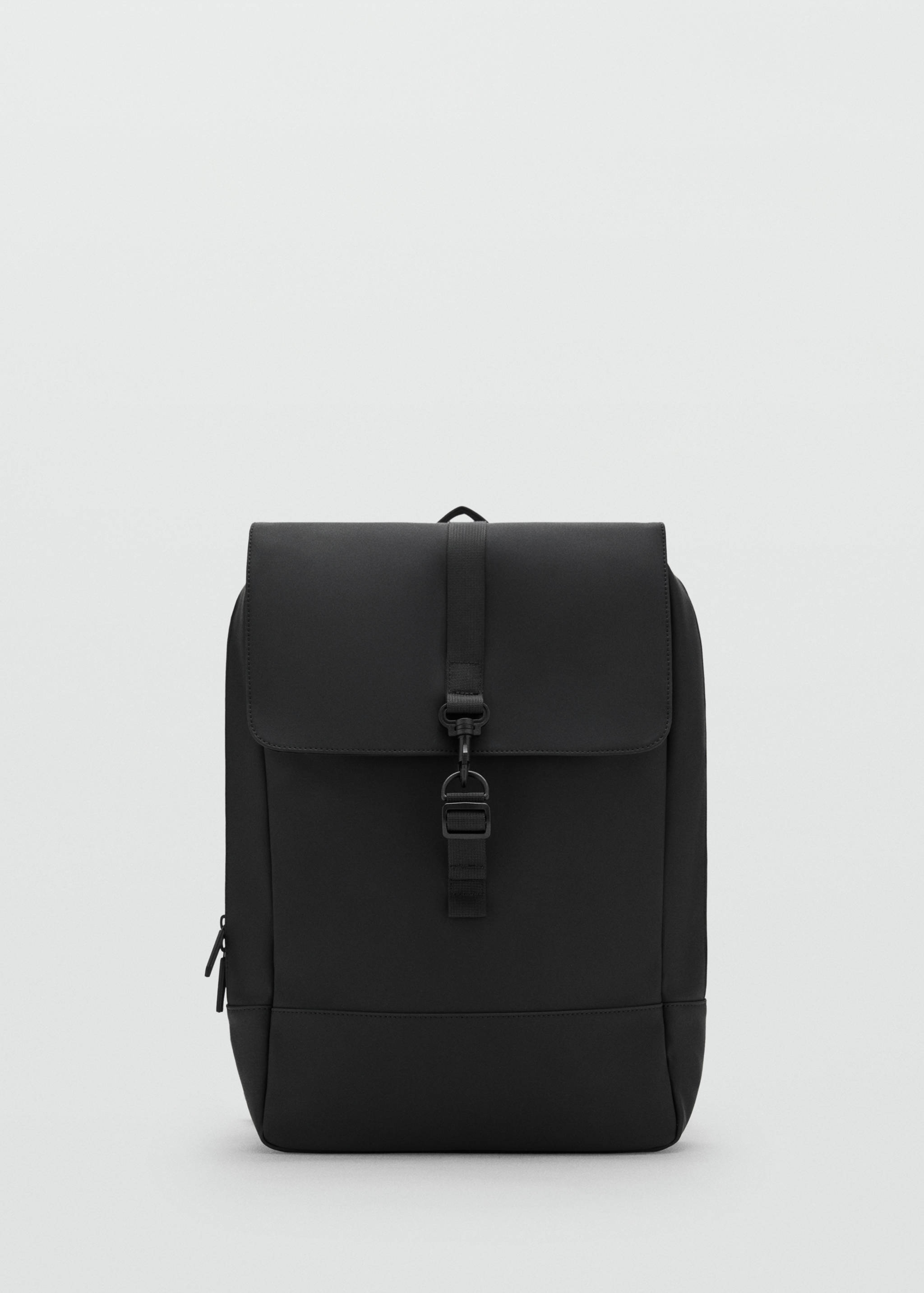 Rubberized backpack with flap closure - Article without model