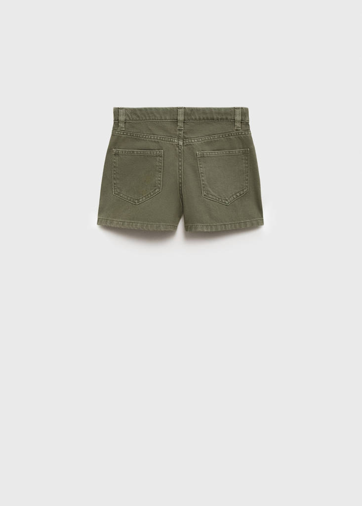 Shorts with stitching detail — Khaki