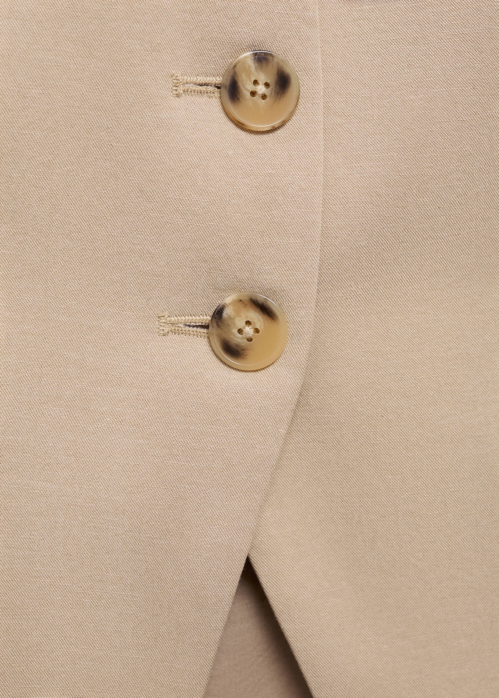Linen-blend suit waistcoat - Details of the article 0