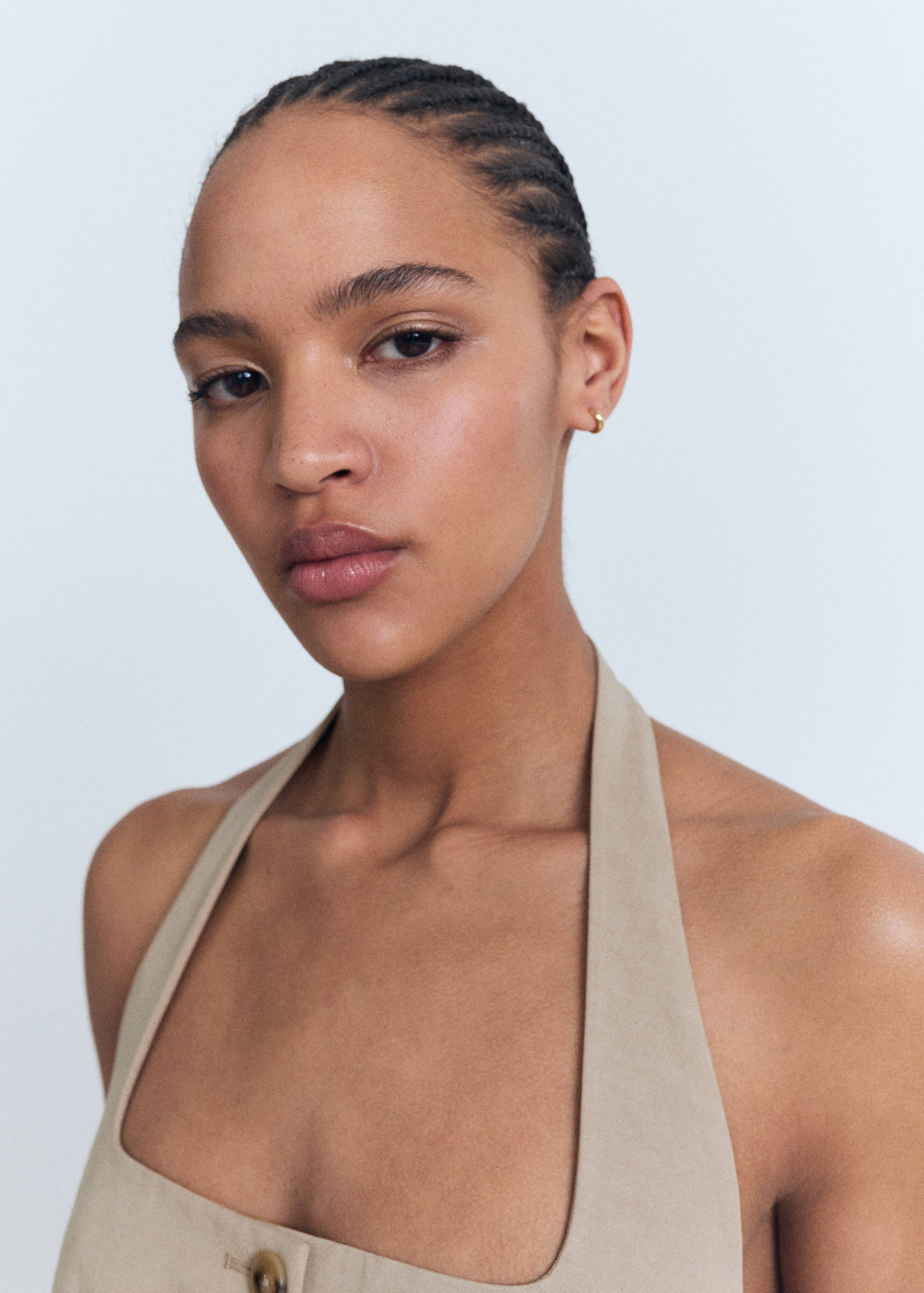 Colete de fato de mistura de linho - Pormenor do artigo 1