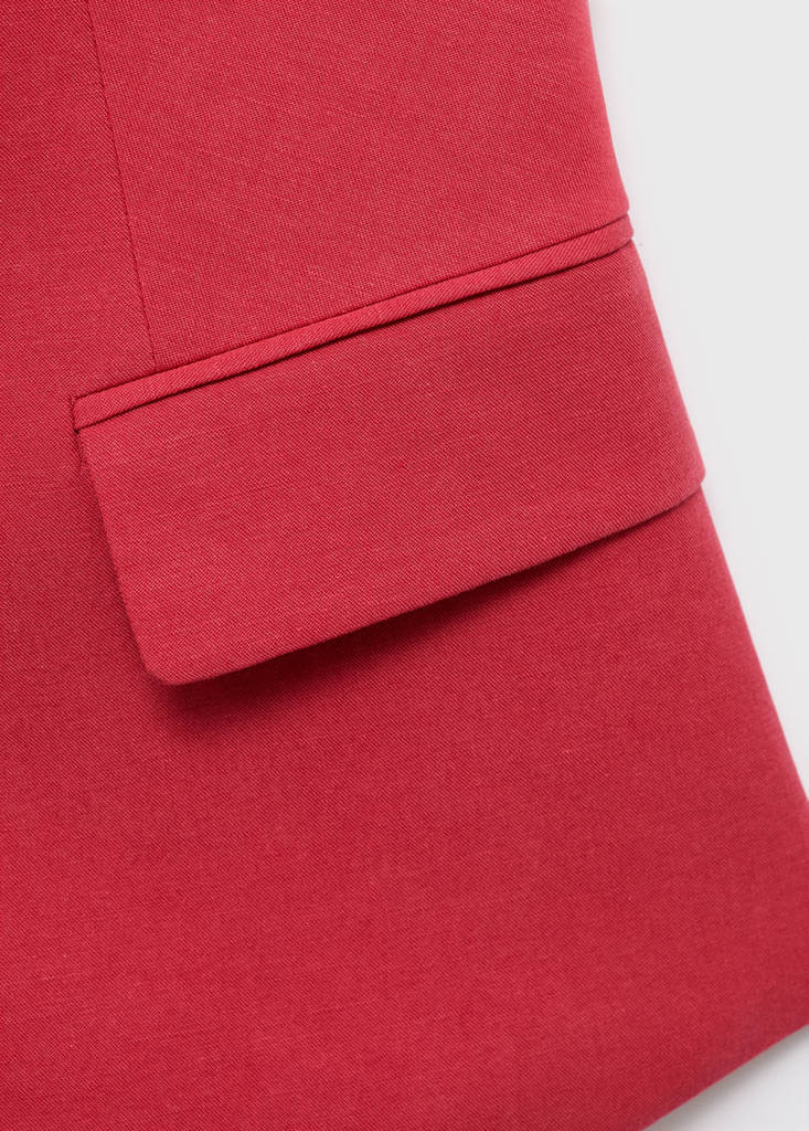 Linen-blend suit waistcoat — Cherry