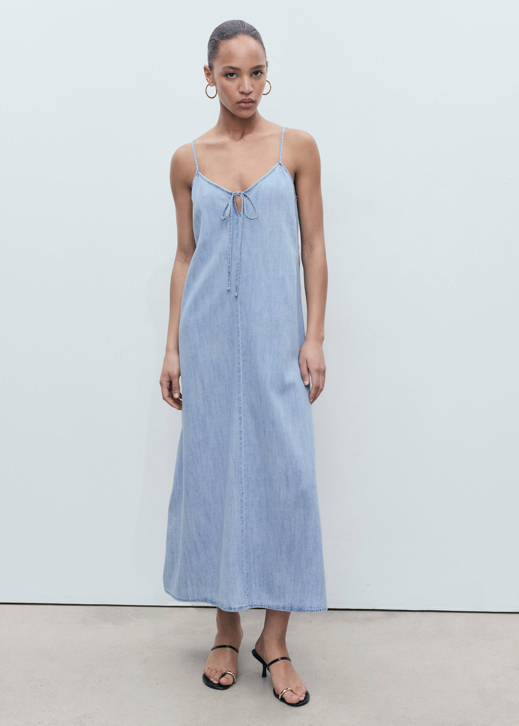 Strappy denim dress - General plane