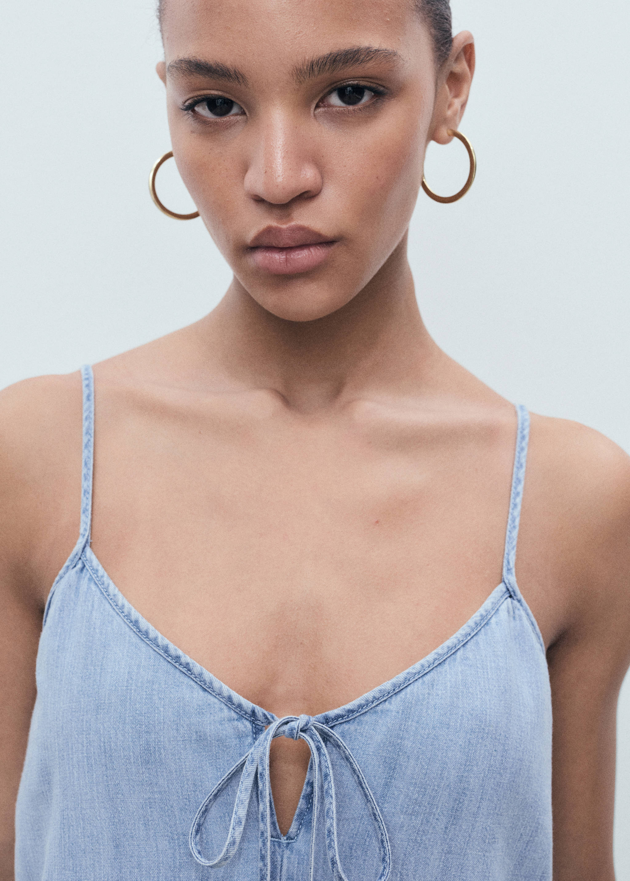 Strappy denim dress - Details of the article 1