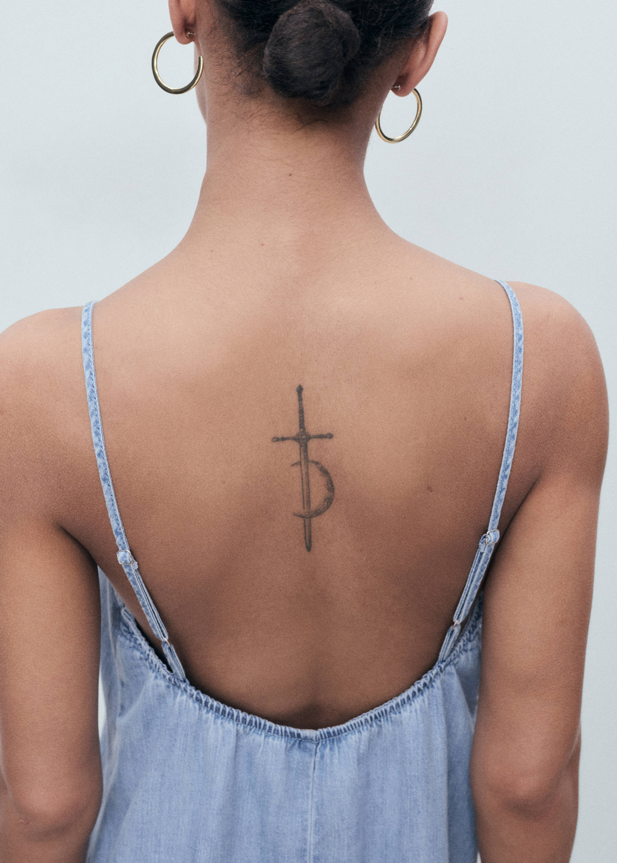 Strappy denim dress - Details of the article 2