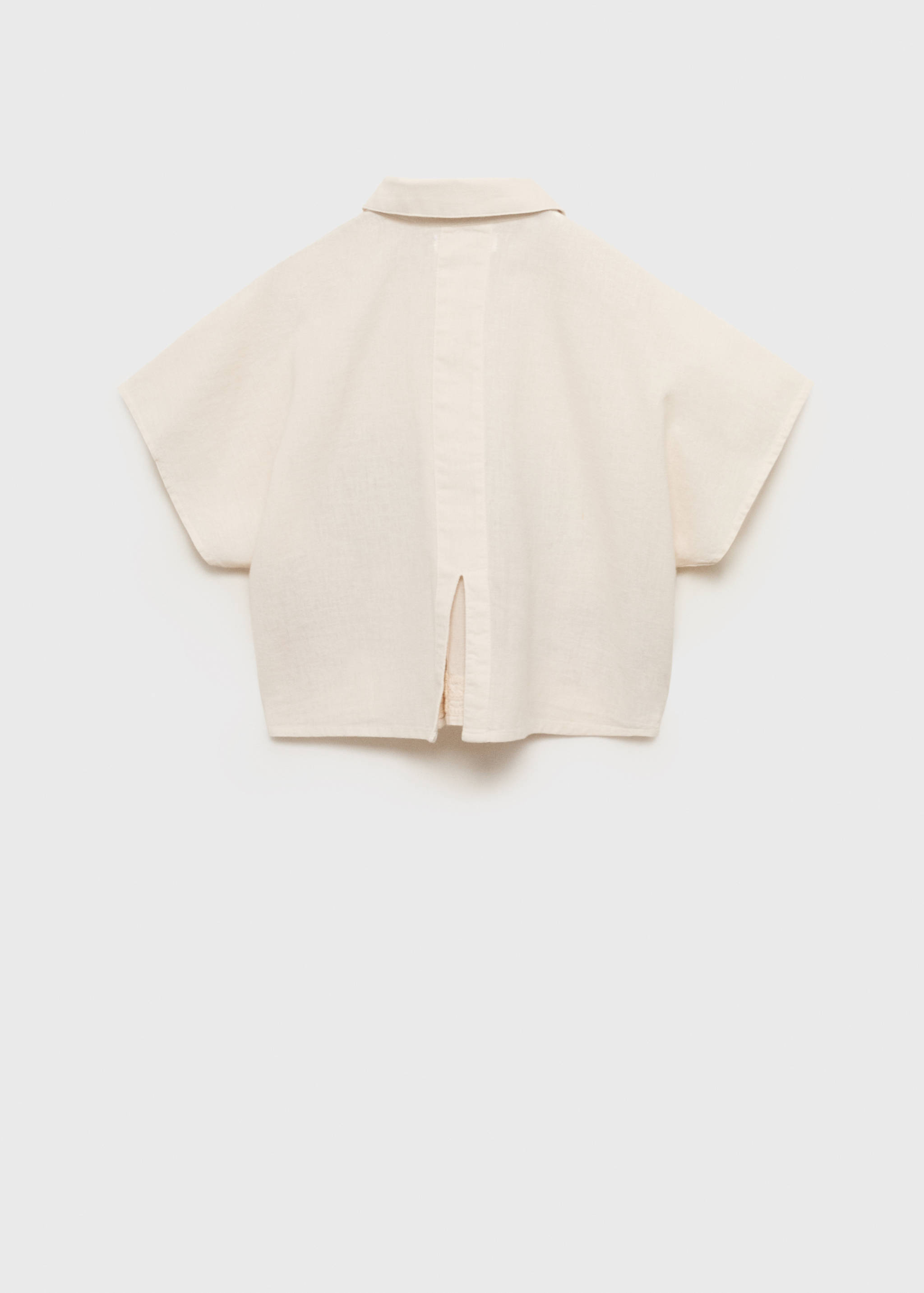 Linen shirt embroidered with flowers - Reverse of the article