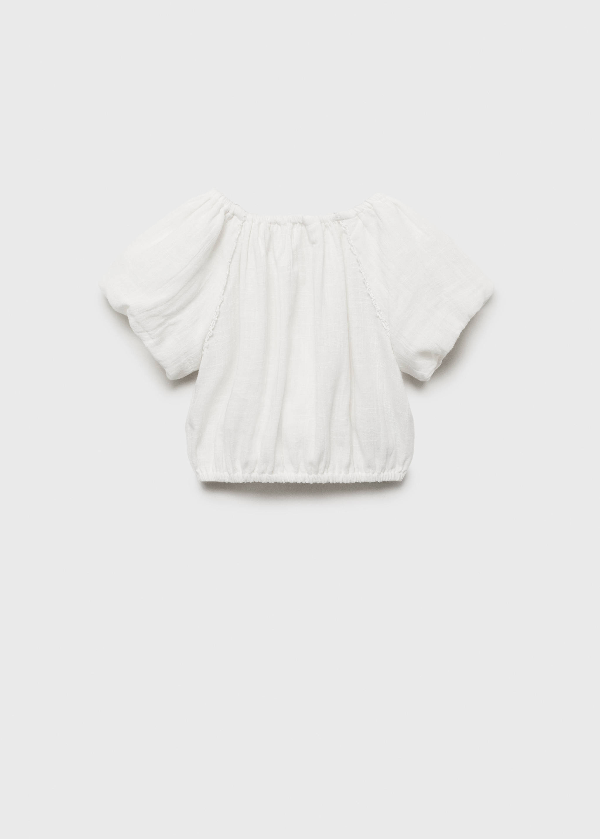 بلوزة بأكمام منفوشة - الجهة الخلفية للمنتج