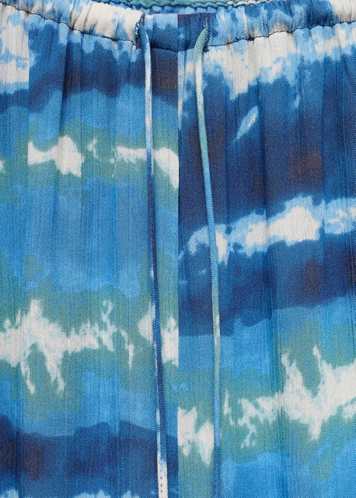 Trousers with tie-dye print — Blue