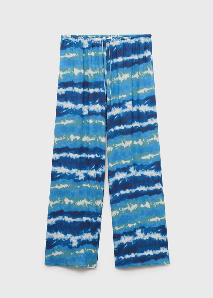 Trousers with tie-dye print — Blue