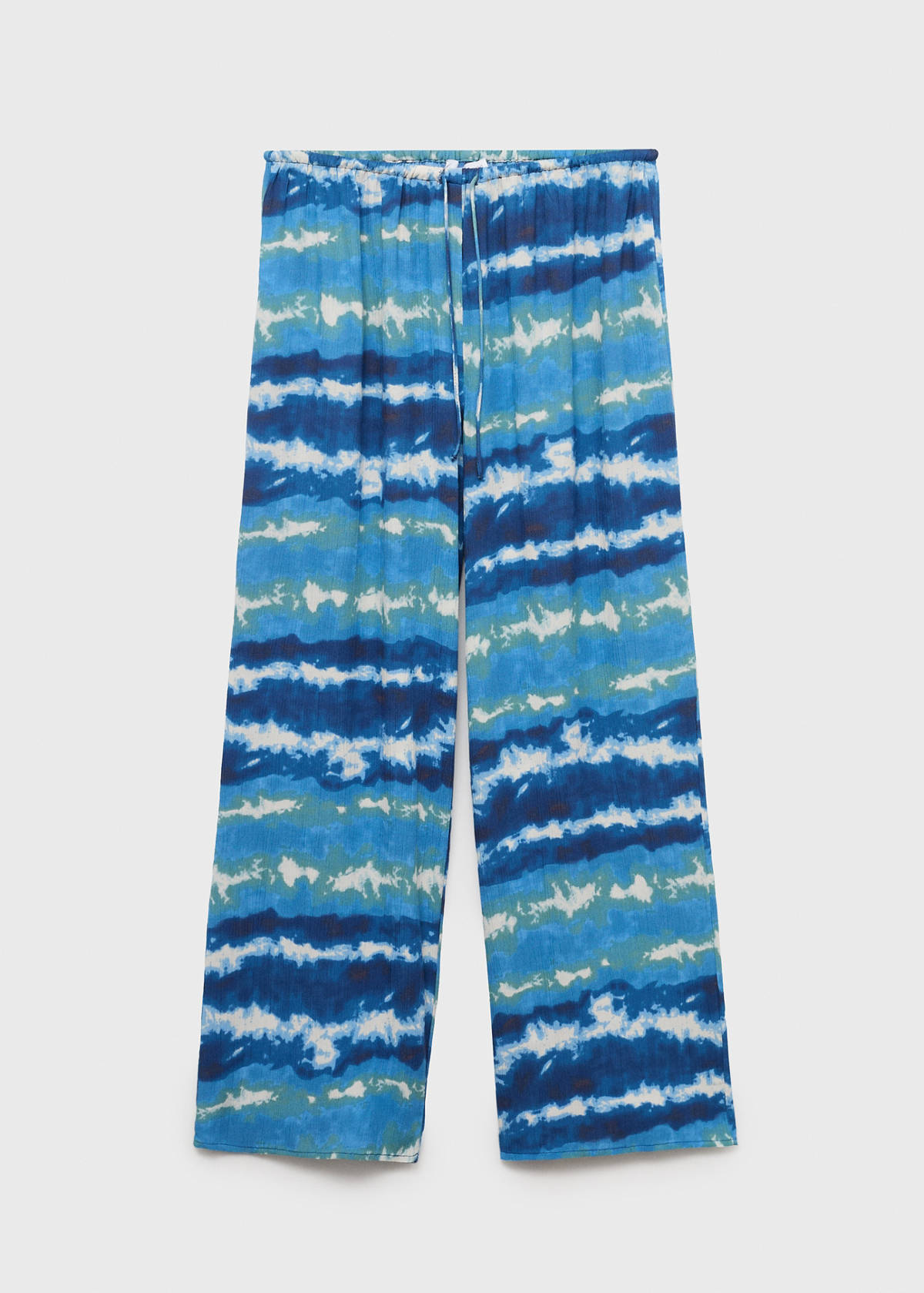 Trousers with tie-dye print — Blue