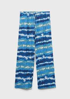 Trousers with tie-dye print — Blue 4