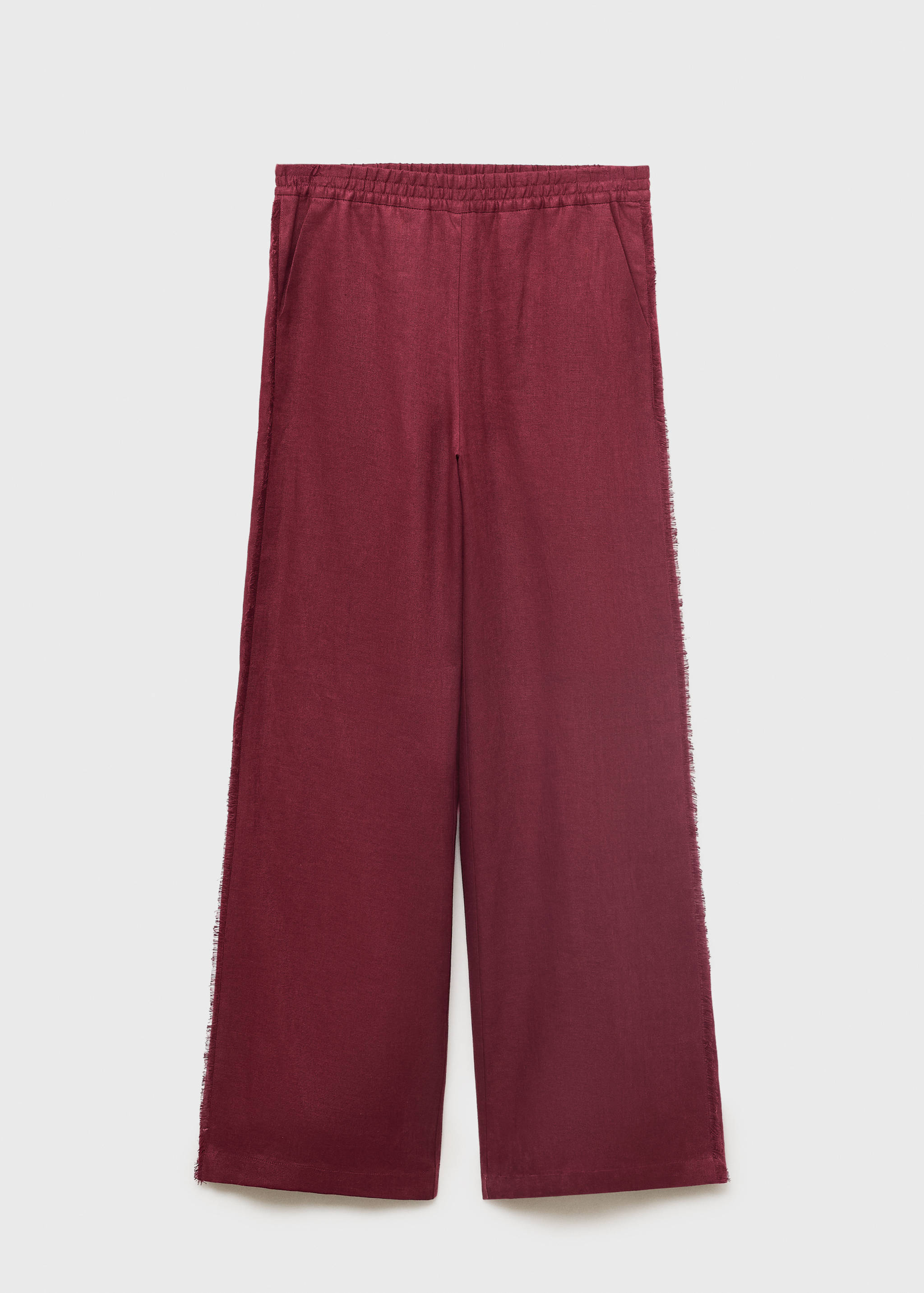 Linen suit pants with frayed ends - Article without model