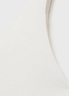 V-neck knitted top — Ecru 10