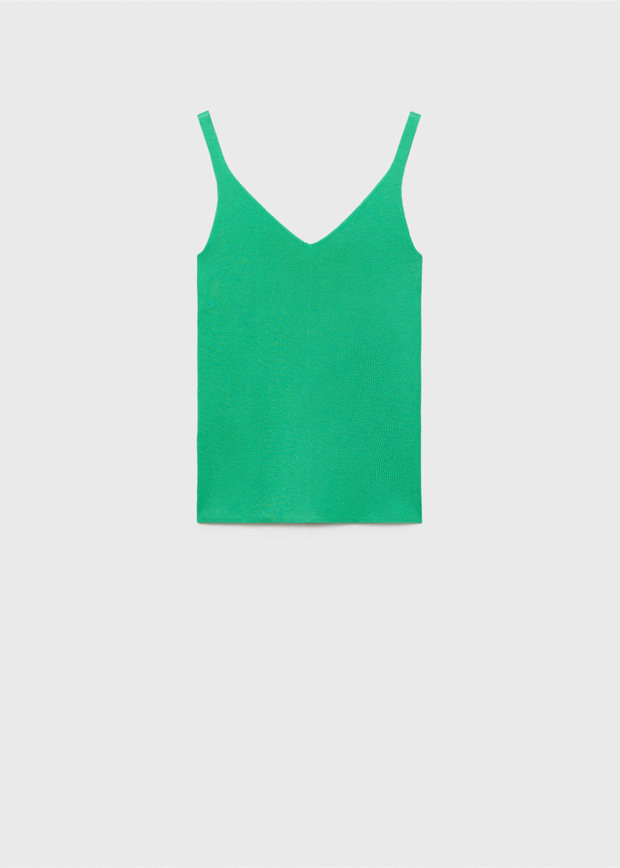 V-neck knitted top - Article without model, Green. Ref: 17051217-00.
