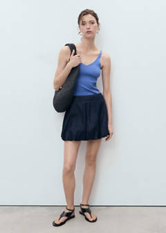 V-neck knitted top — Sky Blue 2