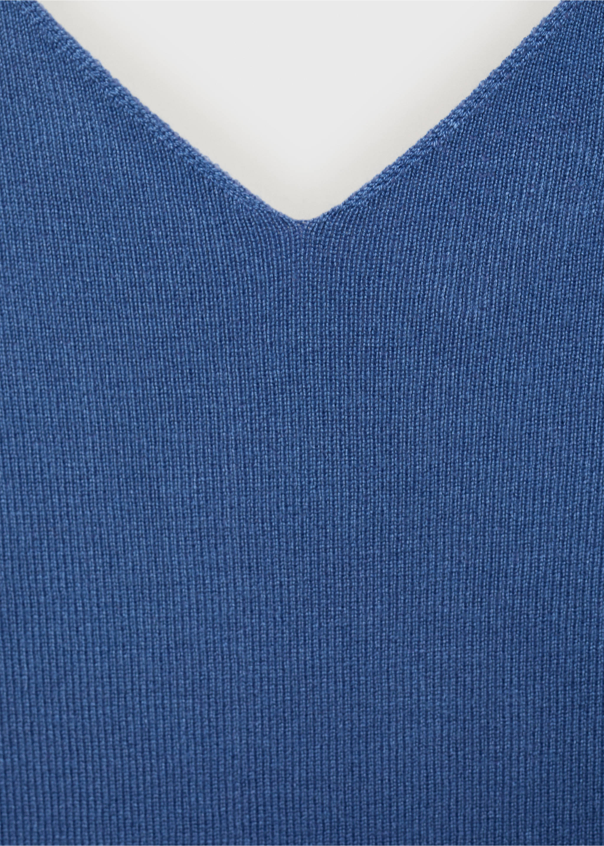 Top maille col V - Détail de l'article 8, Bleu ciel. Ref: 17051217-00.