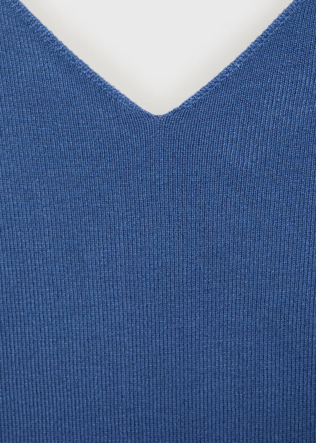 V-neck knitted top — Sky Blue