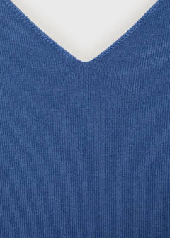 V-neck knitted top — Sky Blue 9
