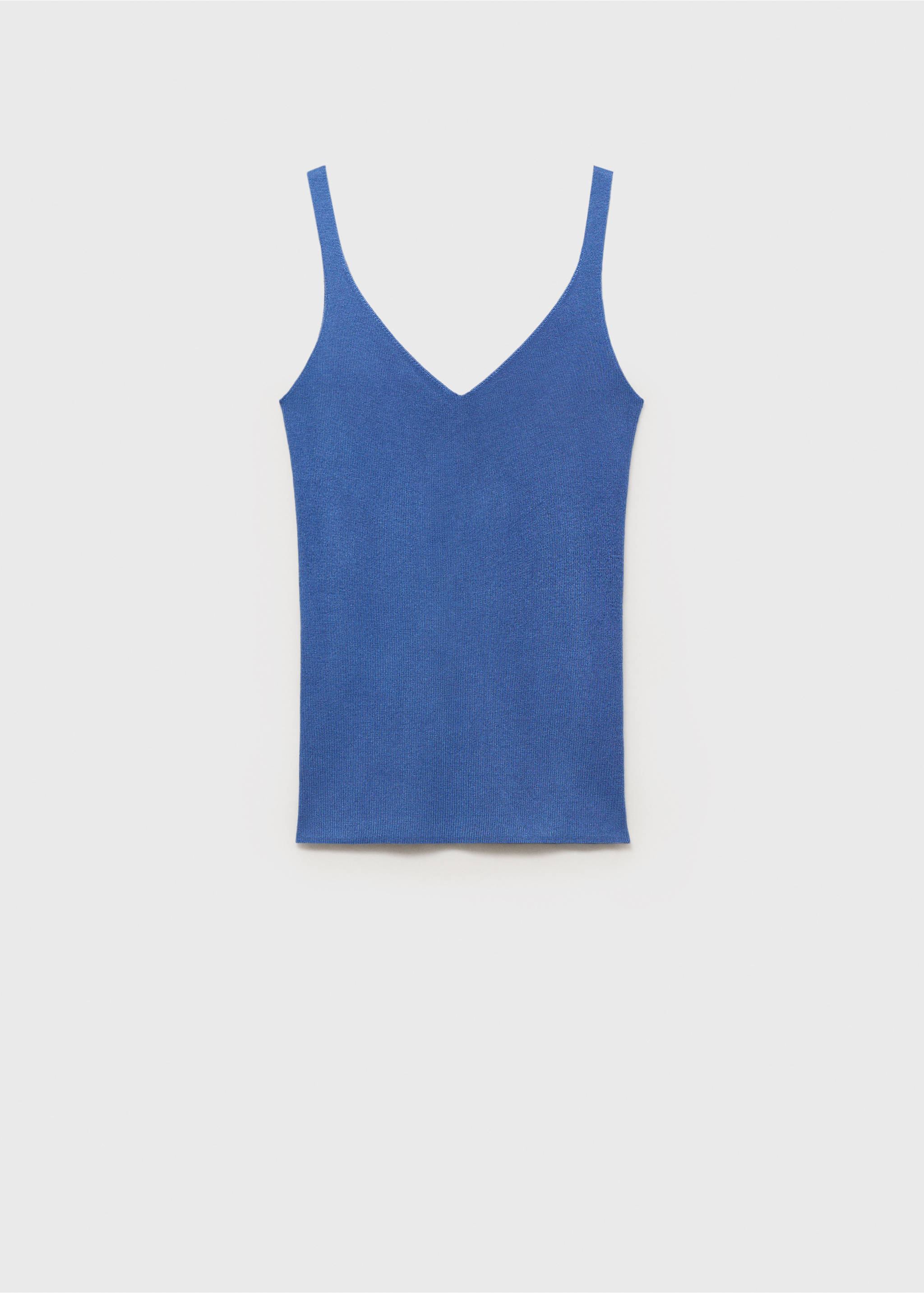 V-neck knitted top - Article without model, Sky Blue. Ref: 17051217-00.