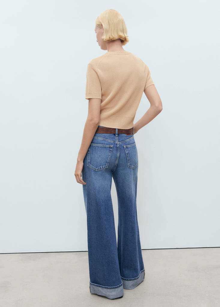 Short-sleeved crop sweater — Light/Pastel Grey