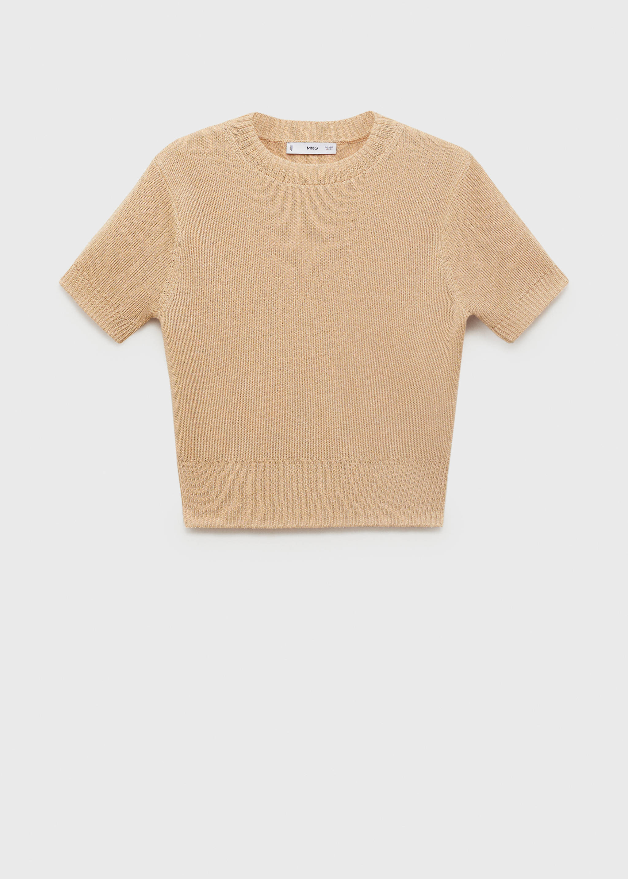 Short-sleeved crop sweater - Article without model