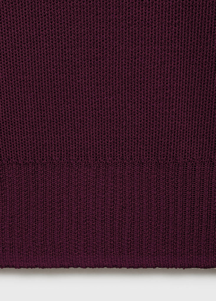 Short-sleeved crop sweater — Burgundy