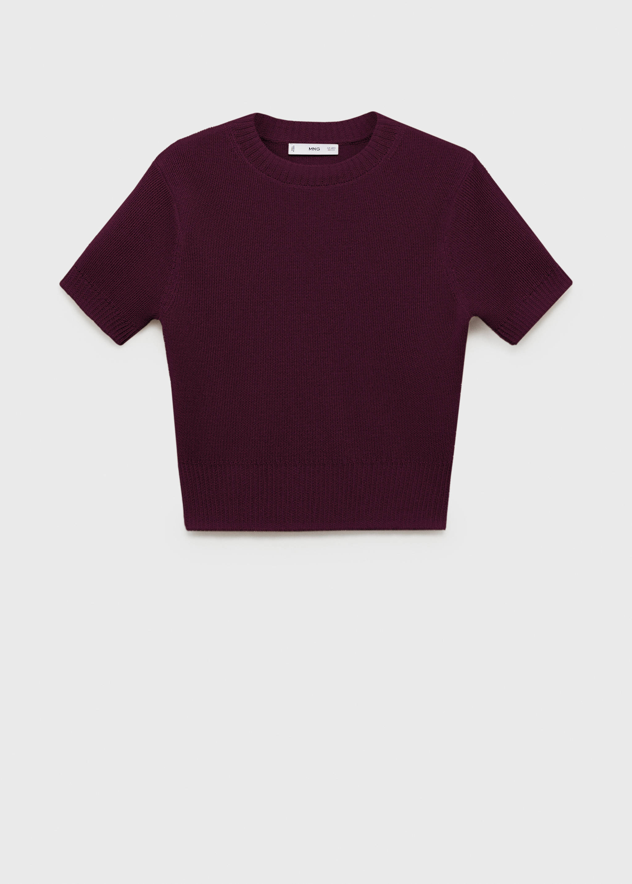 Short-sleeved crop sweater - Article without model