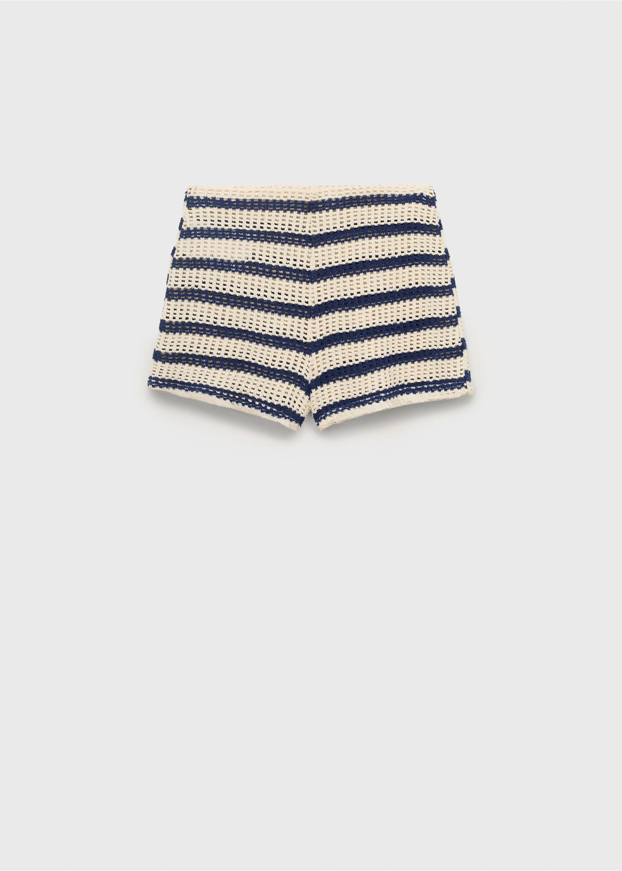 Striped crochet shorts - Article without model, Navy. Ref: 17051220-00.
