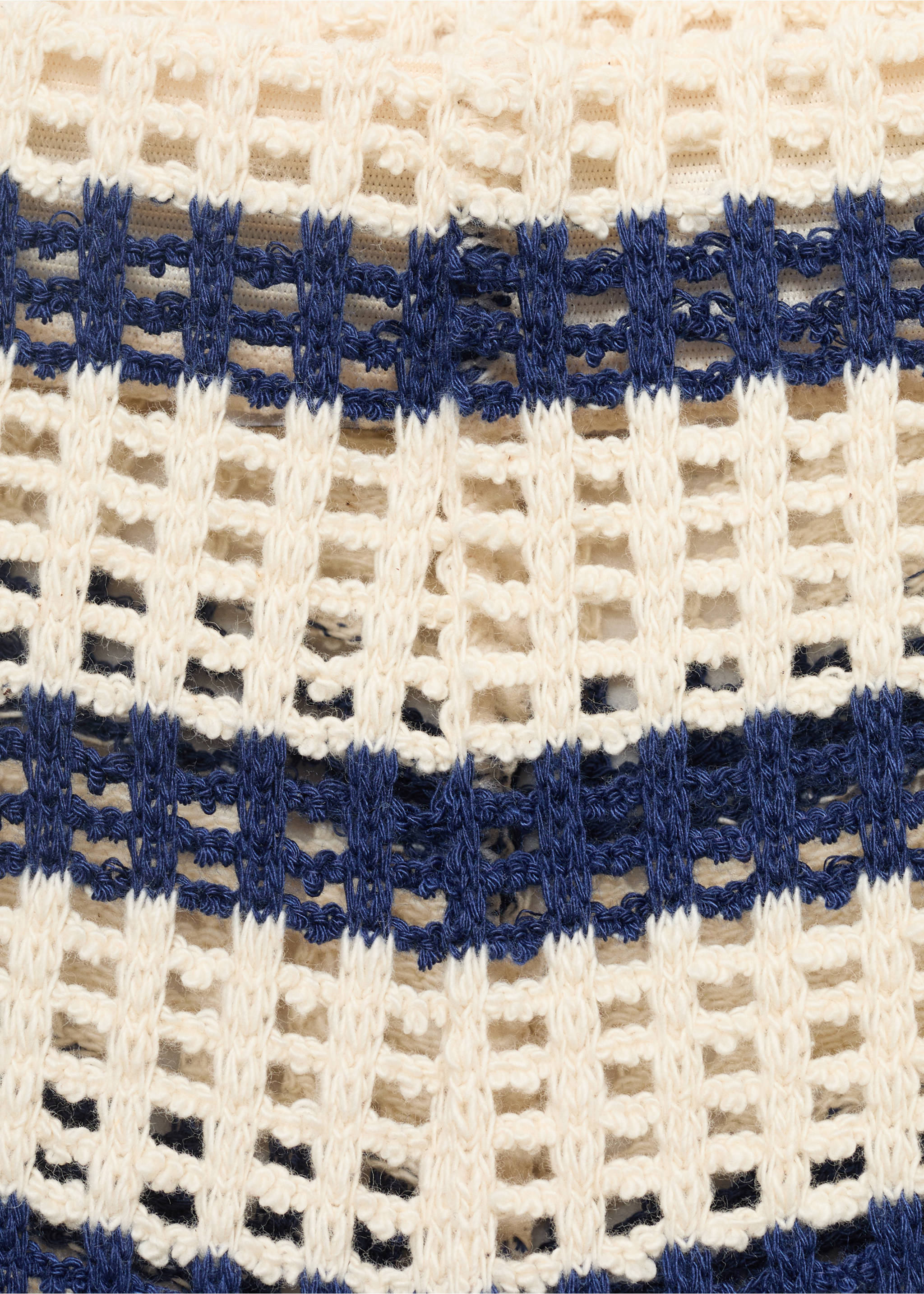 Striped crochet shorts - Details of the article 8, Navy. Ref: 17051220-00.