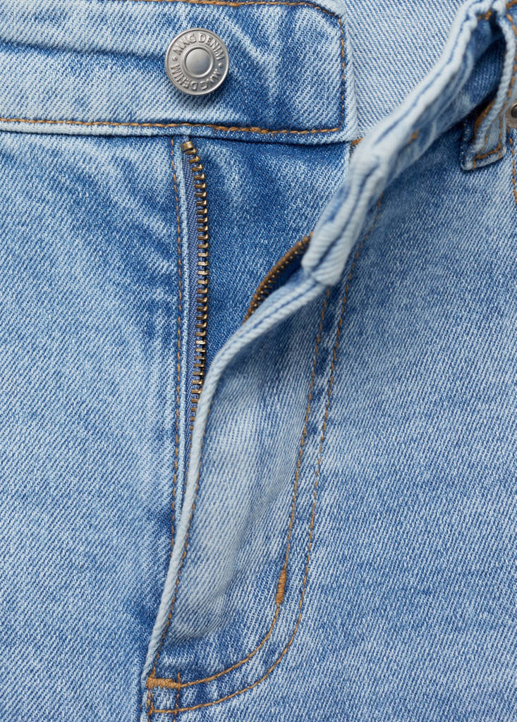 Slim-fit denim bermuda shorts — Medium Blue