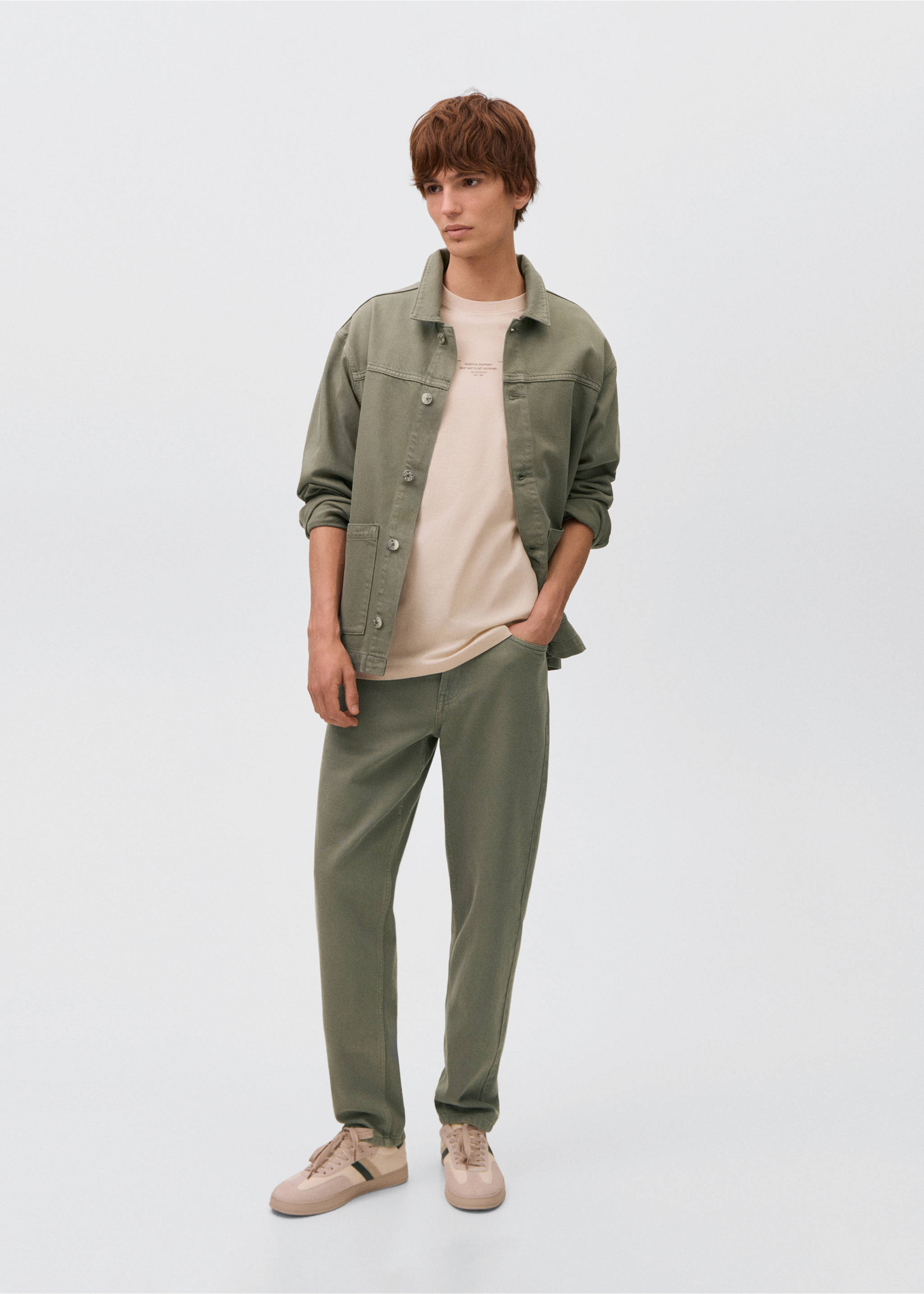 Sobrecamisa denim - Plano general, Khaki. Ref: 17051224-00.