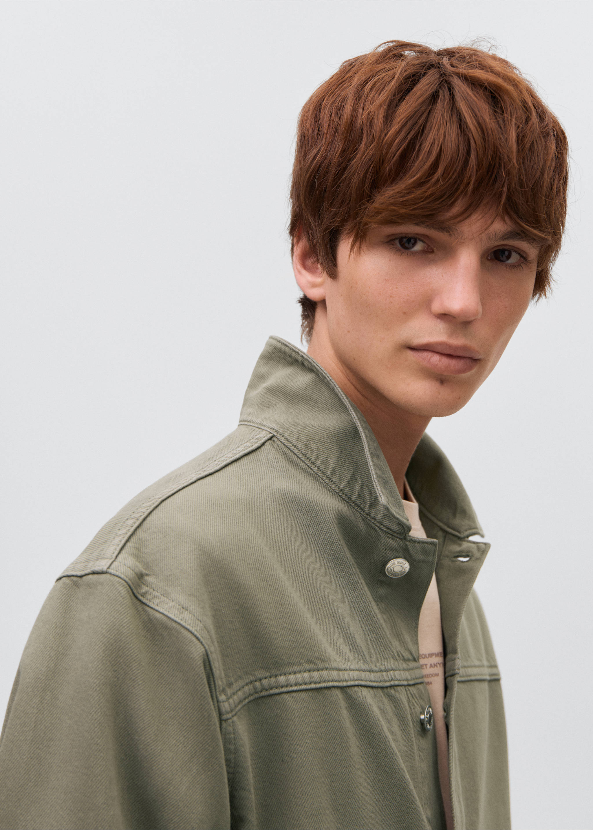 Sobrecamisa denim - Detalle del artículo 1, Khaki. Ref: 17051224-00.