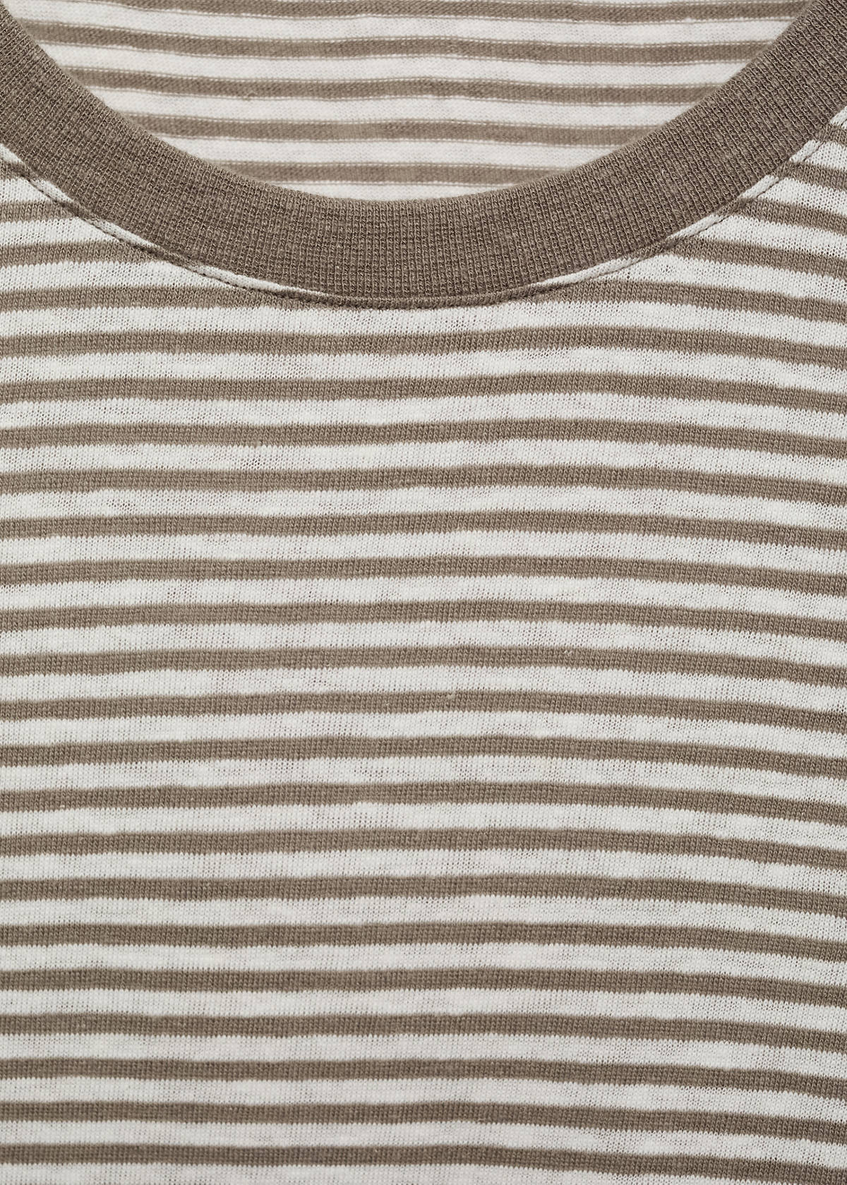 Striped slim-fit linen t-shirt — Off White