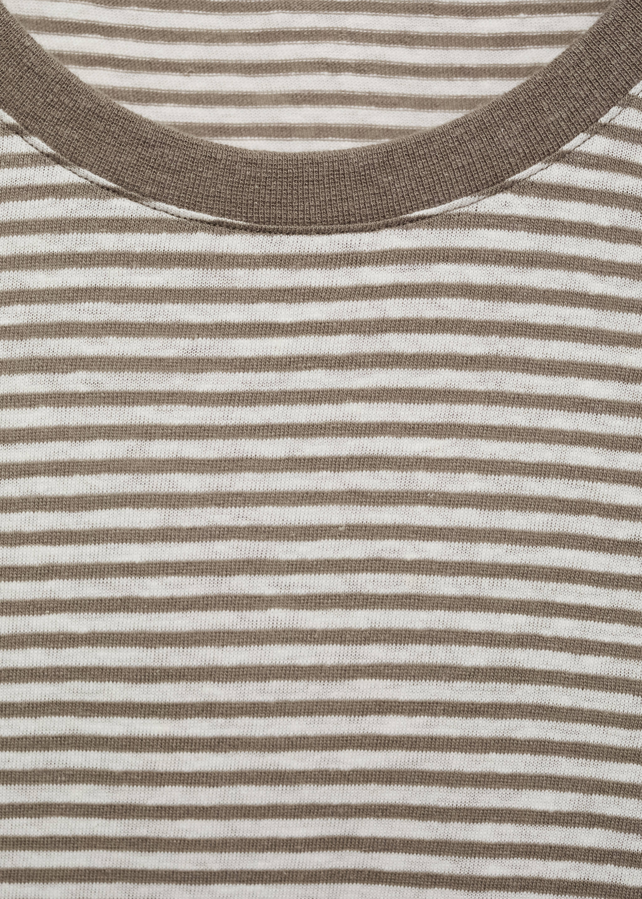 Striped slim-fit linen t-shirt - Details of the article 8