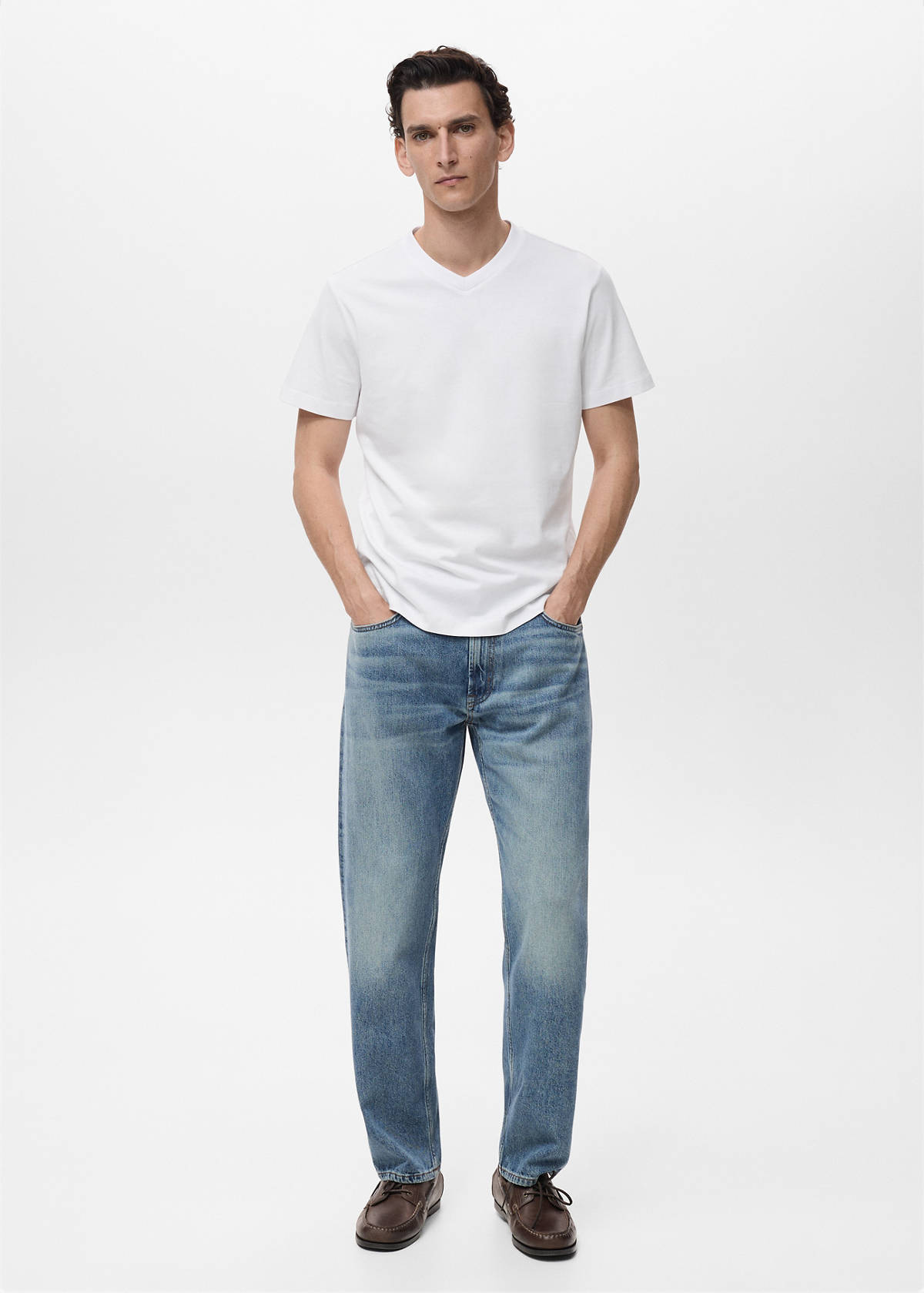 V-neck T-shirt — White