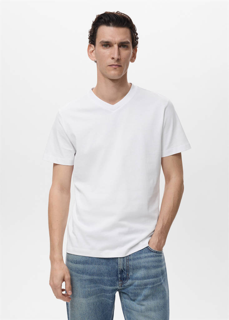V-neck T-shirt — White