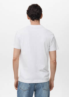 V-neck T-shirt — White 3