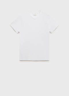 V-neck T-shirt — White 6