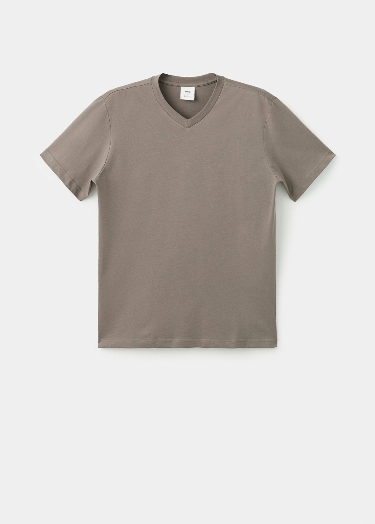 V-neck T-shirt — Brown
