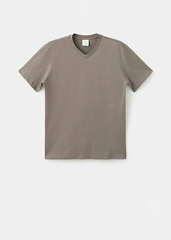 V-neck T-shirt — Brown 6