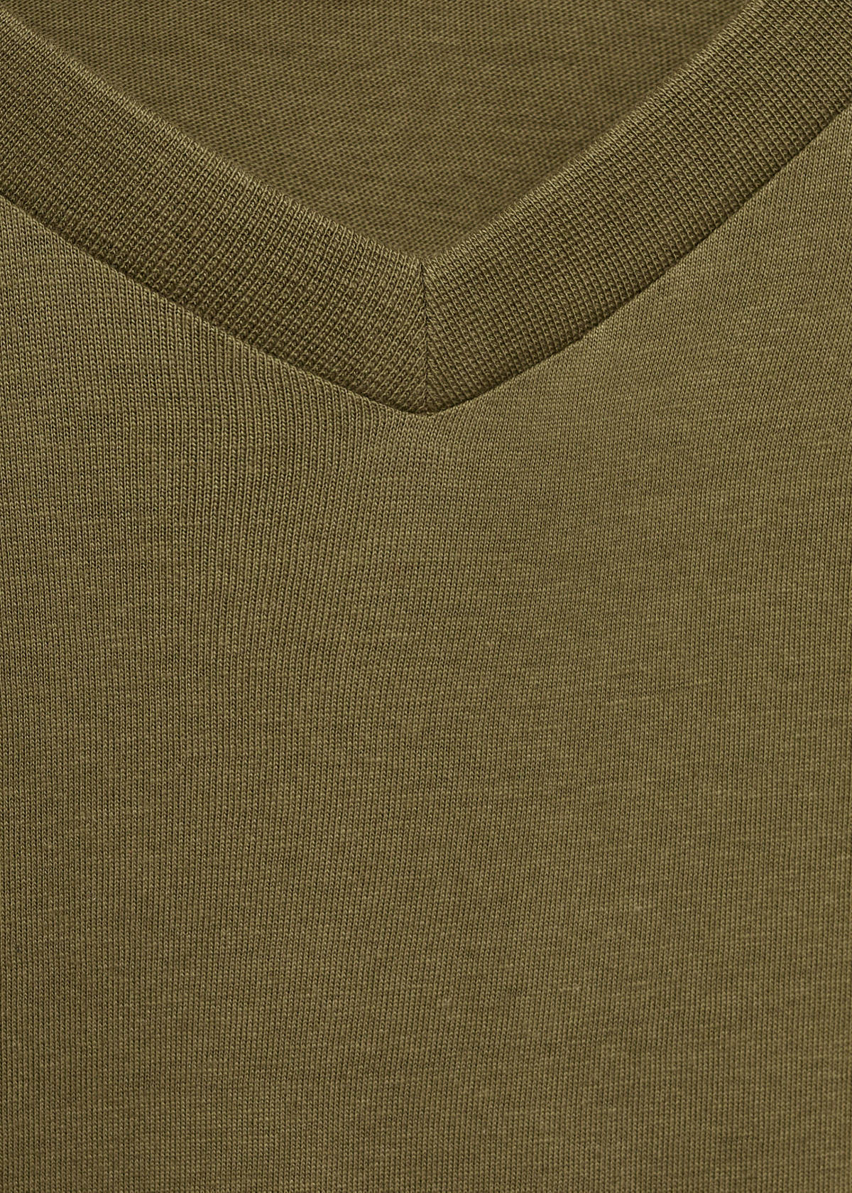 V-neck T-shirt — Olive Green