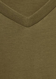 V-neck T-shirt — Olive Green 7