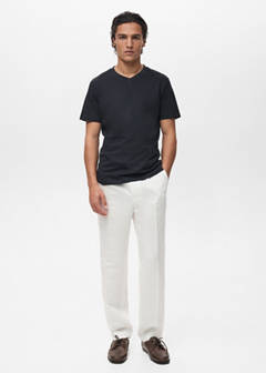 V-neck T-shirt — Dark Navy 2
