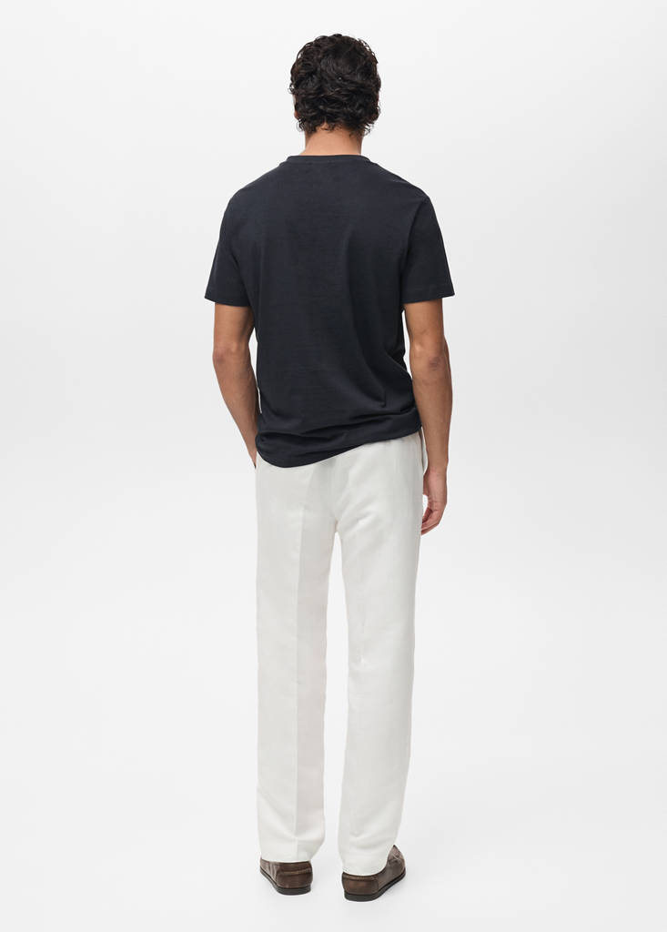 V-neck T-shirt — Dark Navy